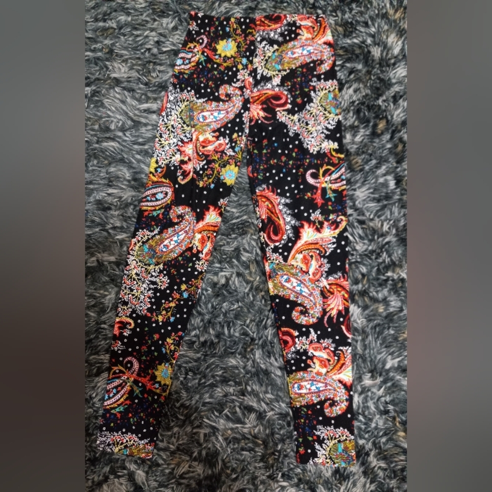 Printed Black Leggings